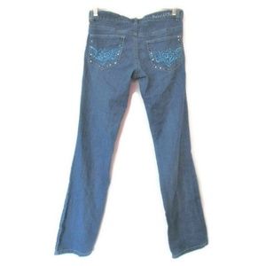 embroidered stretch skinny jeans size 5 xs